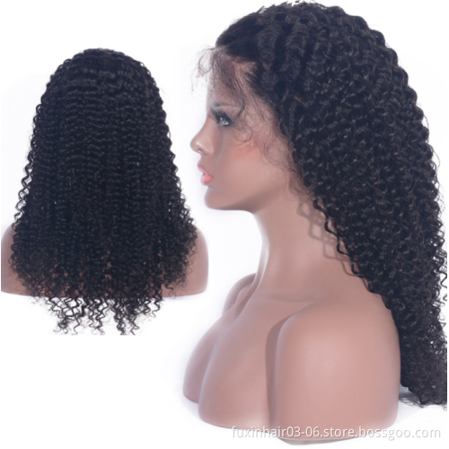 New Fashion Brazilian Women Hair Wig,Kinky Curly Lace Frontal Wig Human Hair,Full Stock 100 Human Hair Lace Front Wigs with Bang